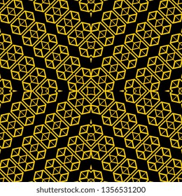 cool yellow art deco Mexican motif Vector illustration