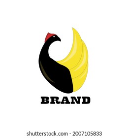 
cool yellow and black bird logo
