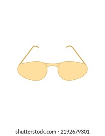 Cool Yellow goggle Vector isolated on a white background.