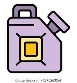 Coolant canister icon outline vector. Water fluid. Check level color flat