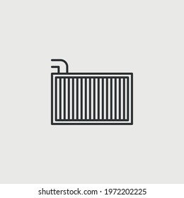 coolant car radiator vector icon cooling system