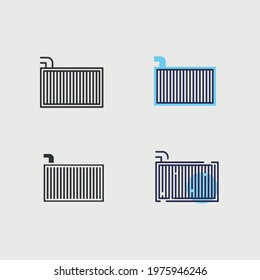 coolant car radiator vector icon cooling system