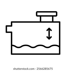 Coolant Level icon line vector illustration