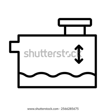 Coolant Level icon line vector illustration