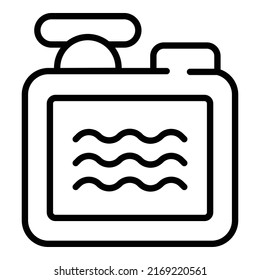 Coolant pot icon outline vector. Car water. Antifreeze fluid