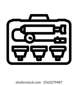 coolant pressure tester car line icon vector. coolant pressure tester car sign. isolated contour symbol black illustration