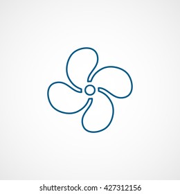 Cooler Blue Icon On White Background