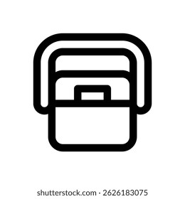 Cooler box. Editable stroke vector icon.