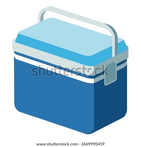 Cooler Box Vector Illustration Cartoon, Clipart and Line Art Design