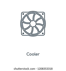 Cooler concept line icon. Linear Cooler concept outline symbol design. This simple element illustration can be used for web and mobile UI/UX.