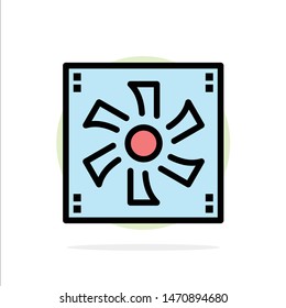 Cooler Fan, Computer, Cooler, Device, Fan Abstract Circle Background Flat color Icon. Vector Icon Template background