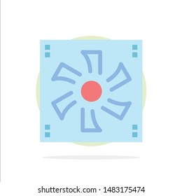 Cooler Fan, Computer, Cooler, Device, Fan Abstract Circle Background Flat color Icon