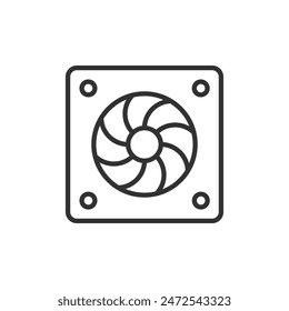 Cooler Fan Icon Sign Symbol