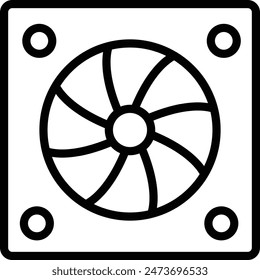 Cooler Fan Icon Sign Symbol