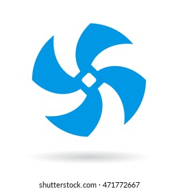Cooler fan icon vector illustration isolated on white background