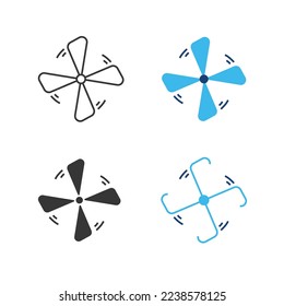 Kühler-Lüfter-Vektorsymbol-Kühlsystem und Möbelsymbol