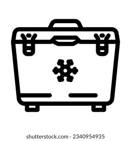 Kühler Glanzzeilensymbol Vektorgrafik. Kühler Glanzzeichen. isoliertes Kontursymbol