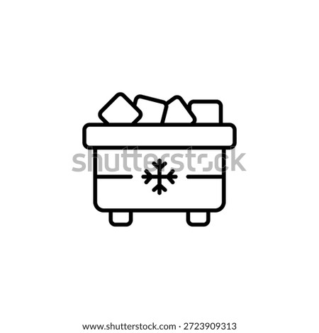 Cooler Ice Chest Outline Icon Symbol Minimalist