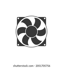 Cooler icon in computer technology set