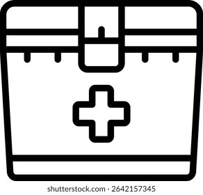 cooler icon illustration design with outline, this is not made from any AI generation