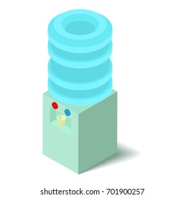 Cooler icon. Isometric illustration of cooler vector icon for web