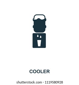 Cooler icon. Line style icon design. UI. Illustration of cooler icon. Pictogram isolated on white. Ready to use in web design, apps, software, print.