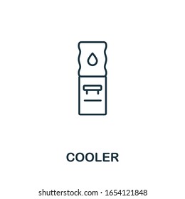 Cooler icon from office tools collection. Simple line Cooler icon for templates, web design and infographics