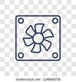 Cooler icon. Trendy linear Cooler logo concept on transparent background from Smarthome collection