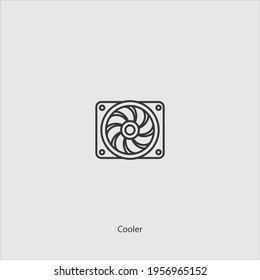 cooler icon vector isolated on white background