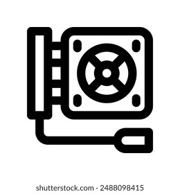 Kühler-Symbol. Vektorgrafik-Linie-Symbol für Ihre Website, Handy, Präsentation und Logo-Design.