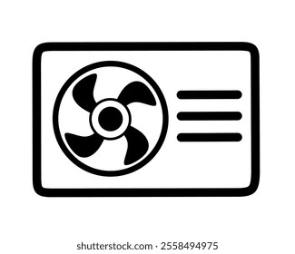 cooler icon vector with simple design. cooling fan icon