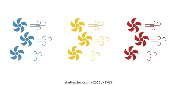 cooler icon, wind on a white background, vector illustration
