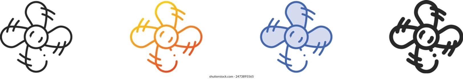 cooler icon.Thin Linear, Gradient, Blue Stroke and bold Style Design Isolated On White Background