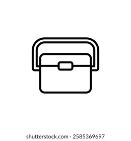cooler iconVector illustration in black