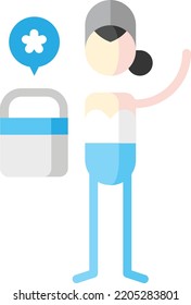 cooler isolated design element stock illustration. Vector on a white background