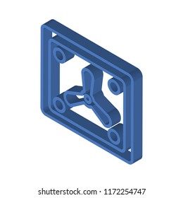 Cooler Isometric Left Top View 3D Icon