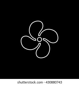 Cooler Line Icon On Black Background
