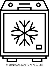 Diseño de icono de Vector de línea más fría
