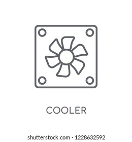 Cooler linear icon. Modern outline Cooler logo concept on white background from Smarthome collection. Suitable for use on web apps, mobile apps and print media.
