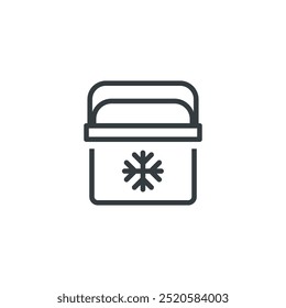 Ícone de acampamento picnic mais frio, ilustração vetorial