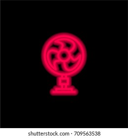 Cooler red glowing neon ui ux icon. Glowing sign logo vector