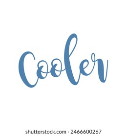 cooler text on white background.