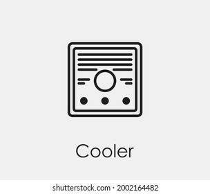 Cooler vector icon. Editable stroke. Symbol in Line Art Style for Design, Presentation, Website or Apps Elements, Logo. Pixel vector graphics - Vector