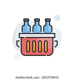 cooler vector outline filled icon style illustration. EPS 10 file 