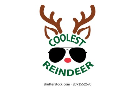 Coolest Reindeer - Christmas reindeer Vector and Clip art