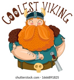 coolest viking, viking warrior vector graphic