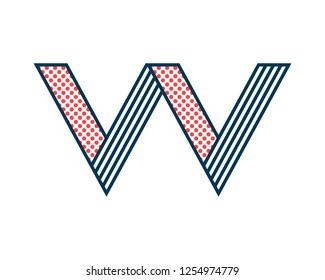 coolest W initial alphabet design