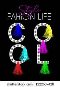 cool,fashion life,slogan,for t-shirt 