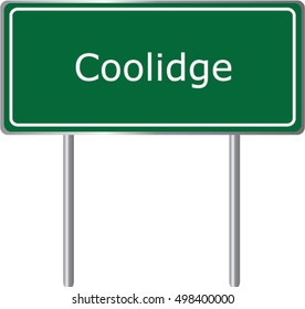 Coolidge , Georgia , road sign green vector illustration, road table, USA city