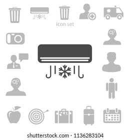 ilustración vectorial de funcionamiento del aire acondicionado de refrigeración